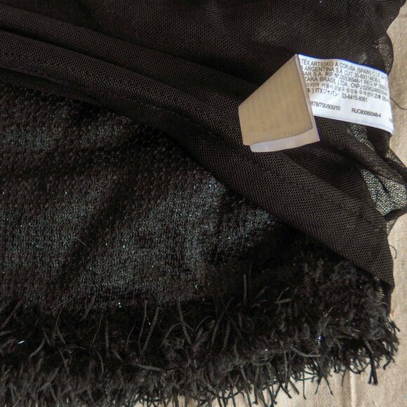 NWT Zara Girls 10 Feathery Fringed T-Shirt Top - Picture 12 of 15